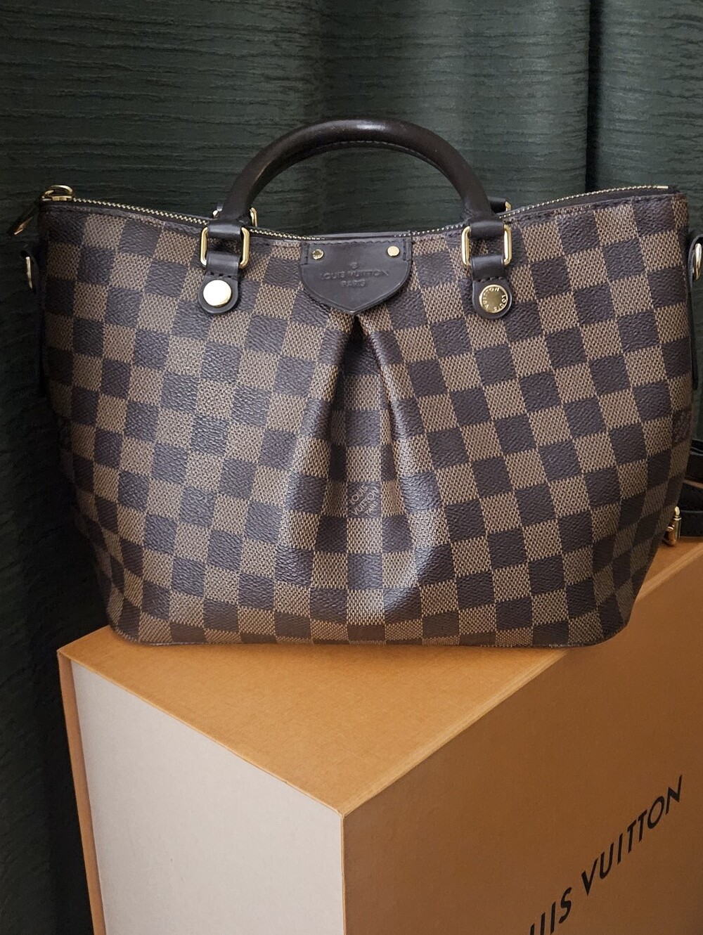 Louis Vuitton Damier Ebene Sienna PM Checkerboard Satchel in Dark Brown - Picture 3 of 10